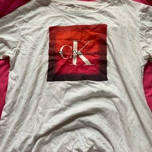 White Calvin Klein shirt